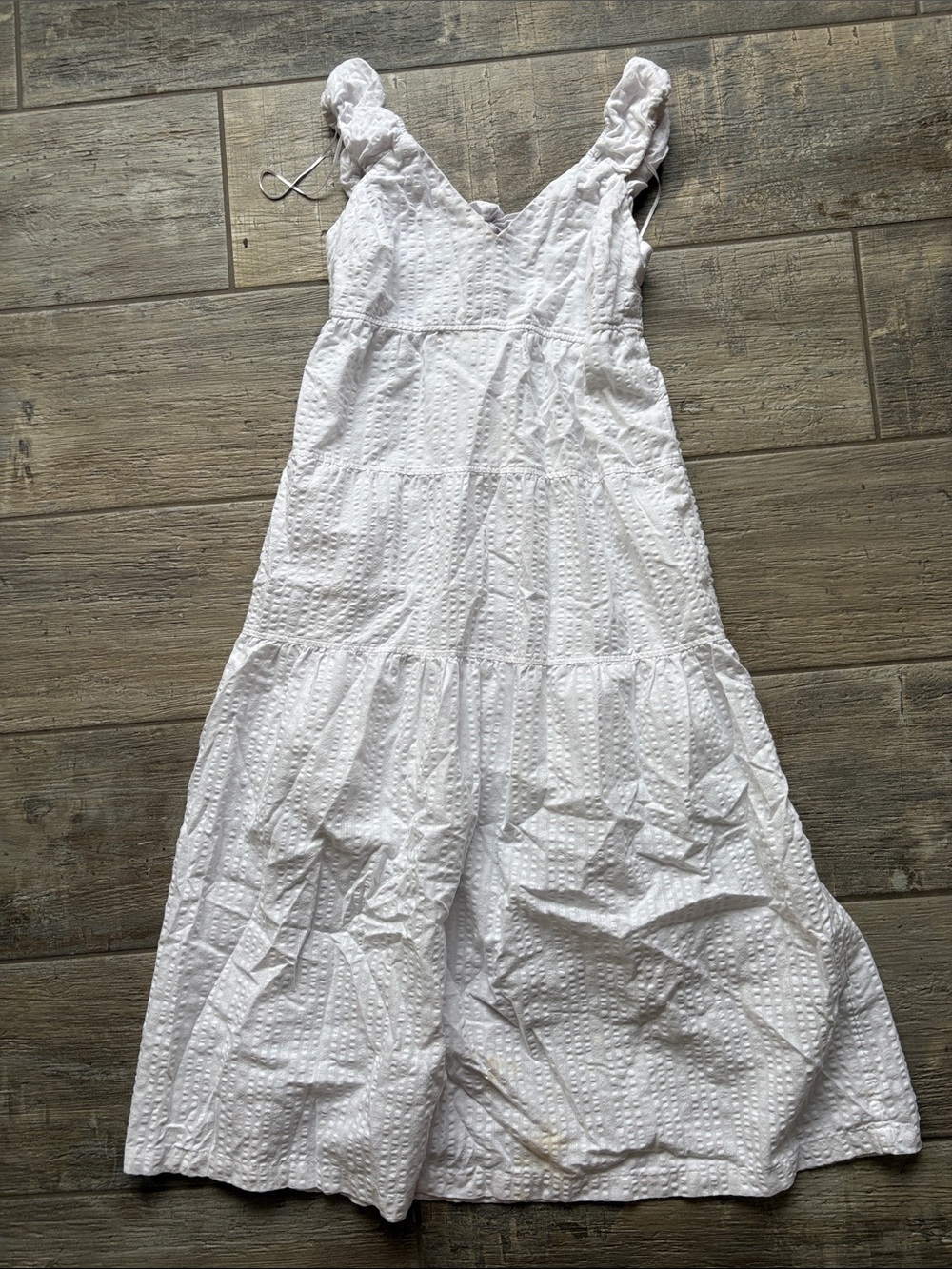 Old Navy White Eyelet Tiered Maxi Dress